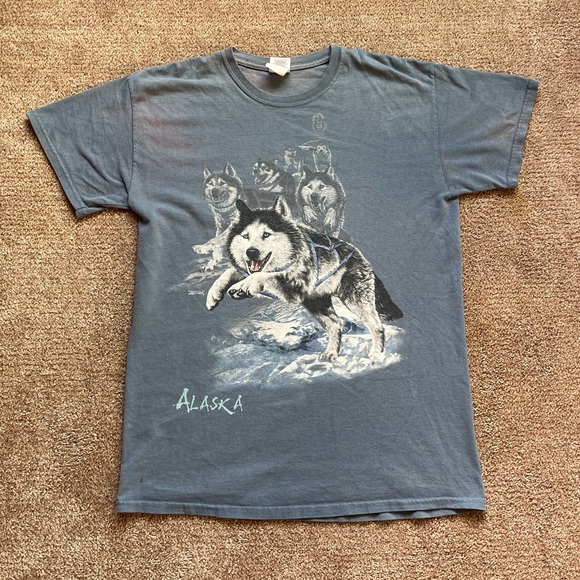 American Vintage Other - VTG 00’s / Y2K Alaska Wolves Nature Tee